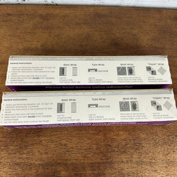 NEW NOS Microcrisp Microwave Browning Wrap Lot 0f 2- 10FT Rolls NEW OLD STOCK - Picture 4 of 8